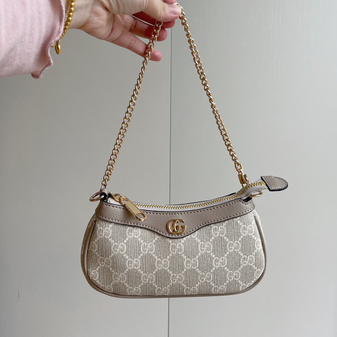 Gucci Ophidia Collection Handbag - Beige And White Bag