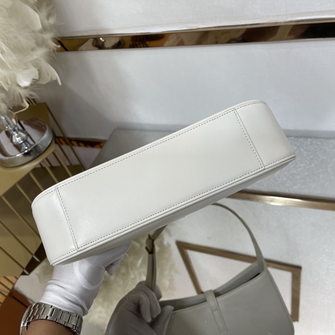 SAINT LAURENT YSL Croc-Embossed Le 5 à 7 Hobo Bag