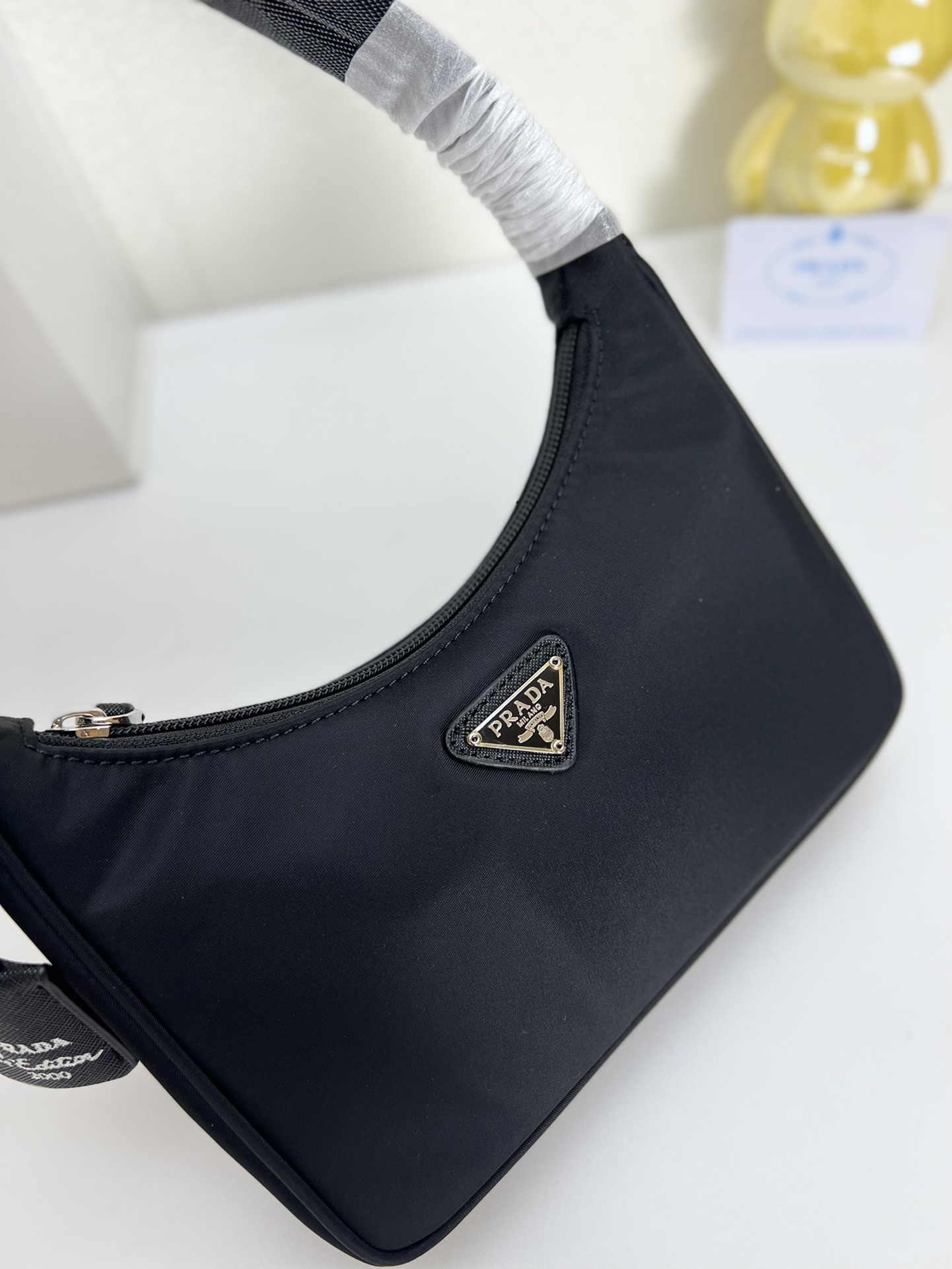 Prada Hobo Medieval Moon Bag - Black Bag
