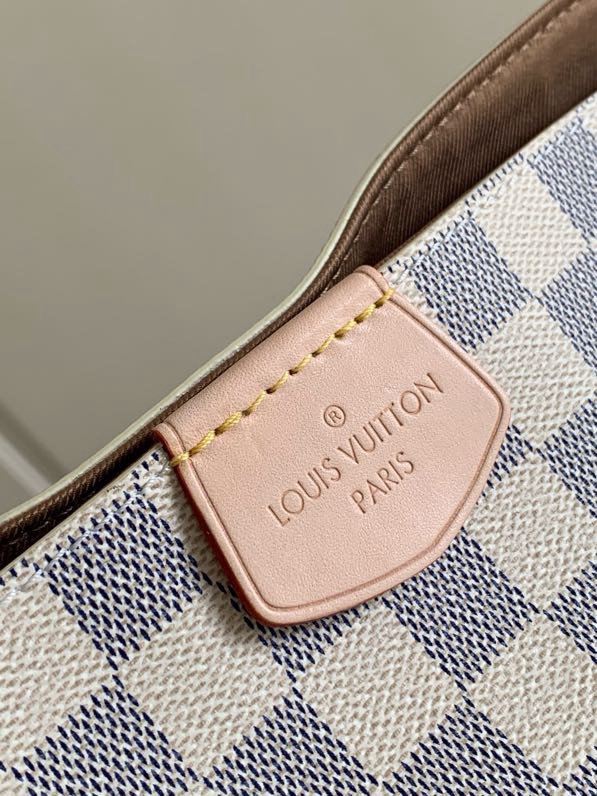 Louis Vuitton Graceful MM Damier Azur Canvas Shoulder Bag