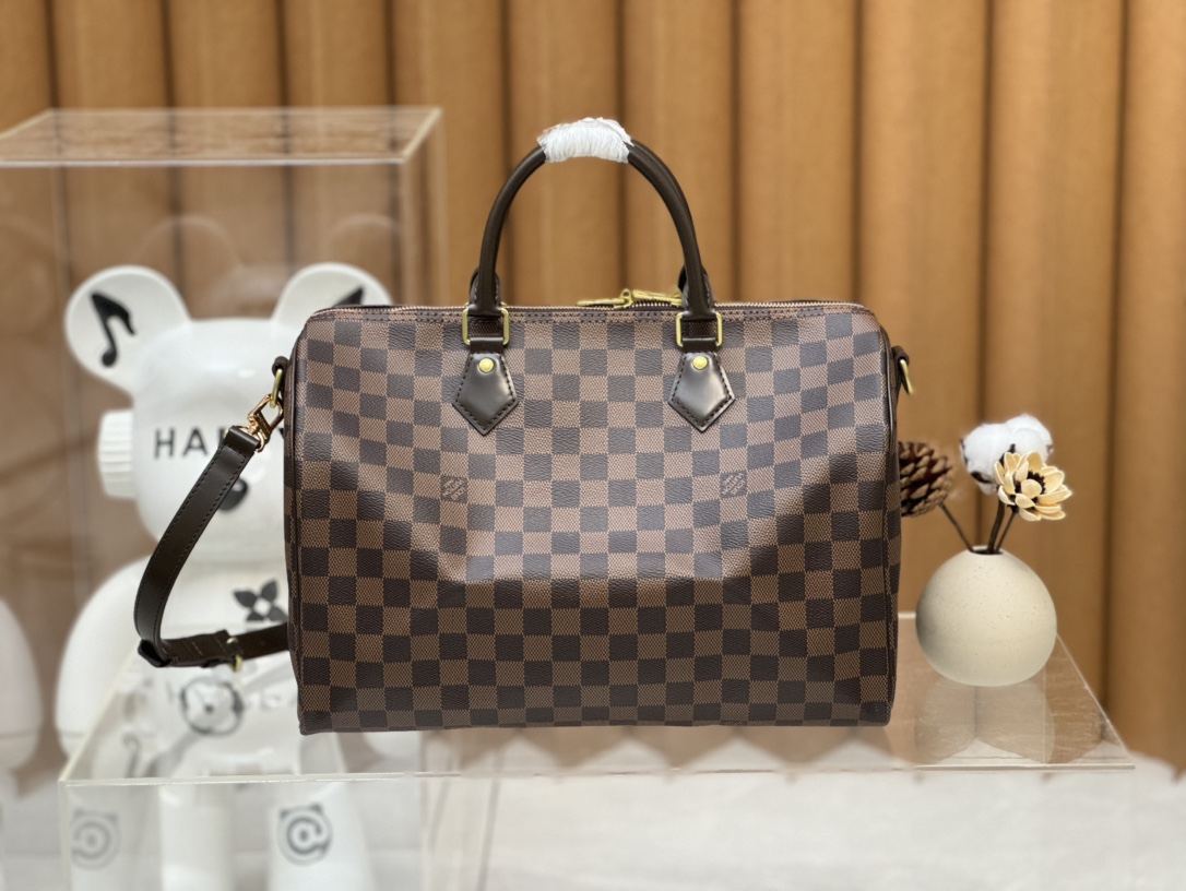 Louis Vuitton Speedy Bandoulière 35 Damier Ebene Women Handbag - Bag