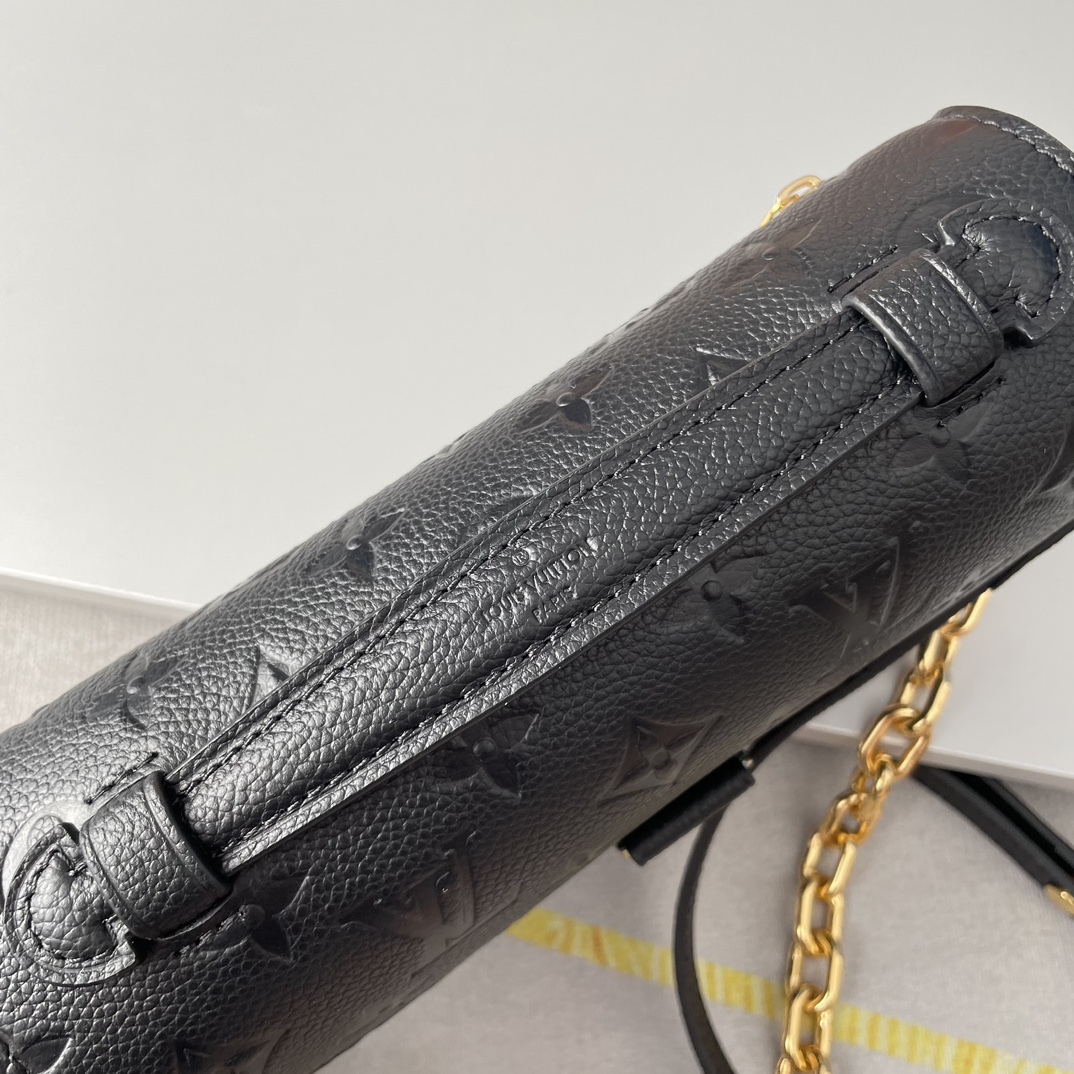 Louis Vuitton Empreinte Monogram Leather Black Pochette Métis East West - Bag