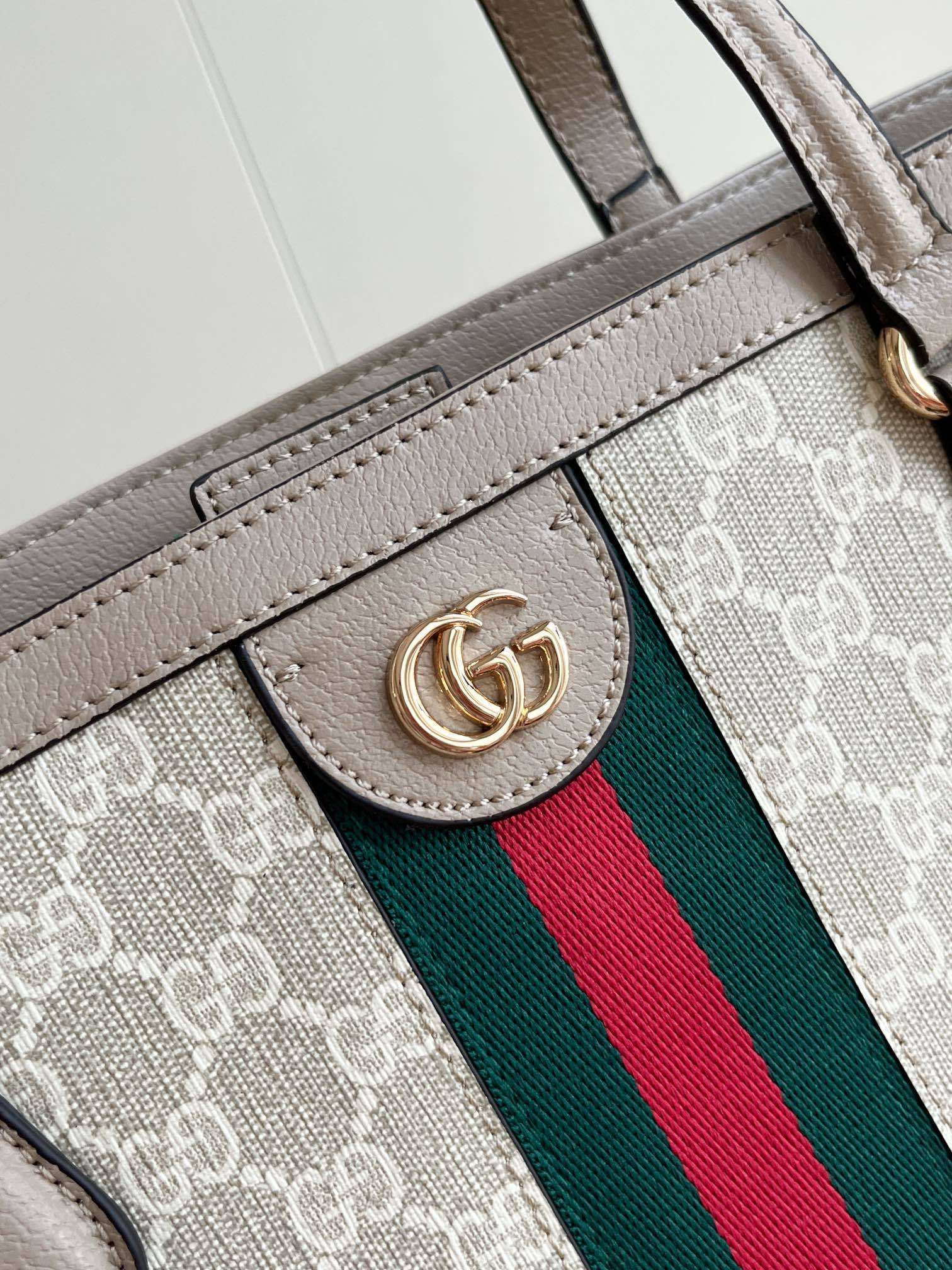 Gucci Ophidia medium tote bag Beige- Bag
