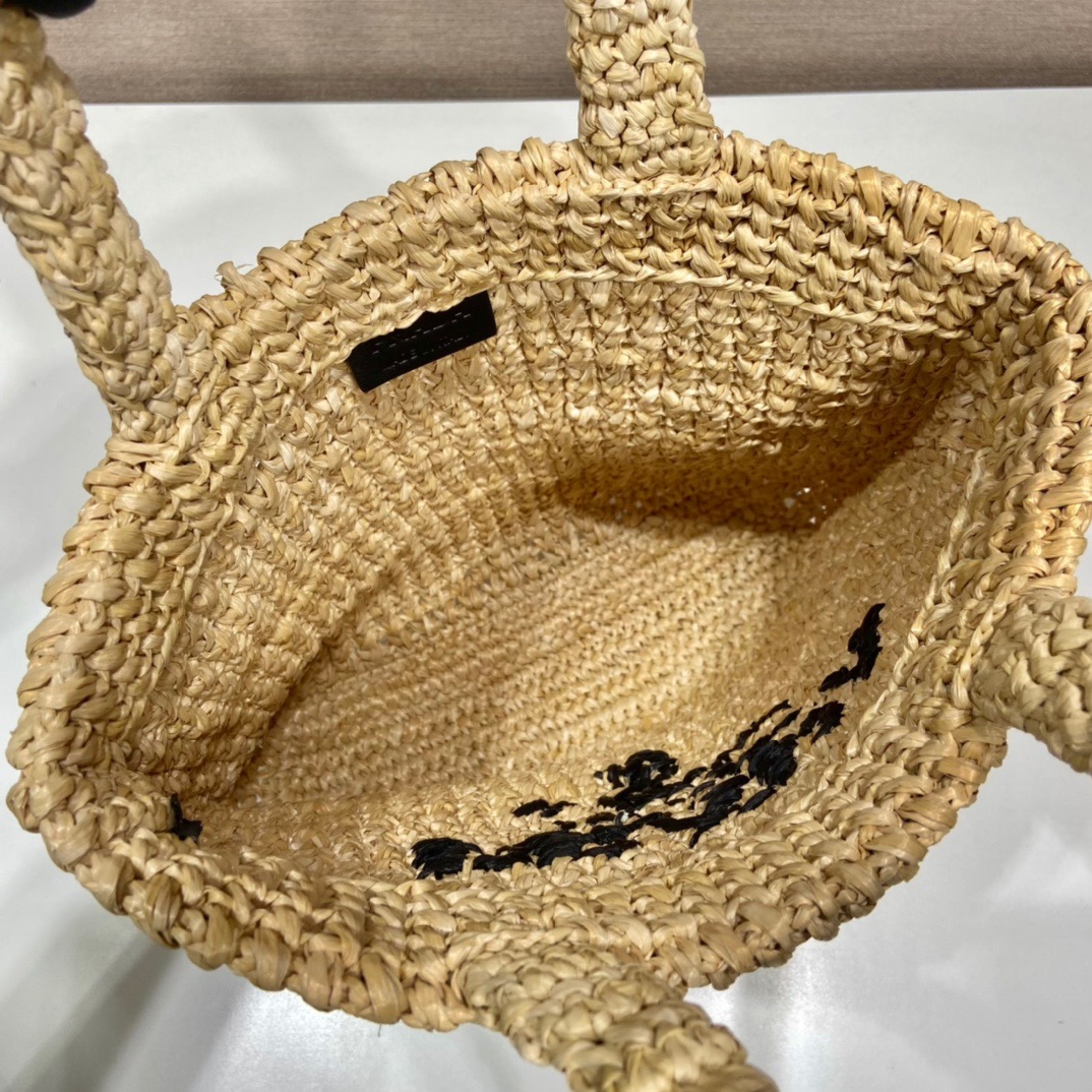 Prada Crochet tote bag Raffia Small bag