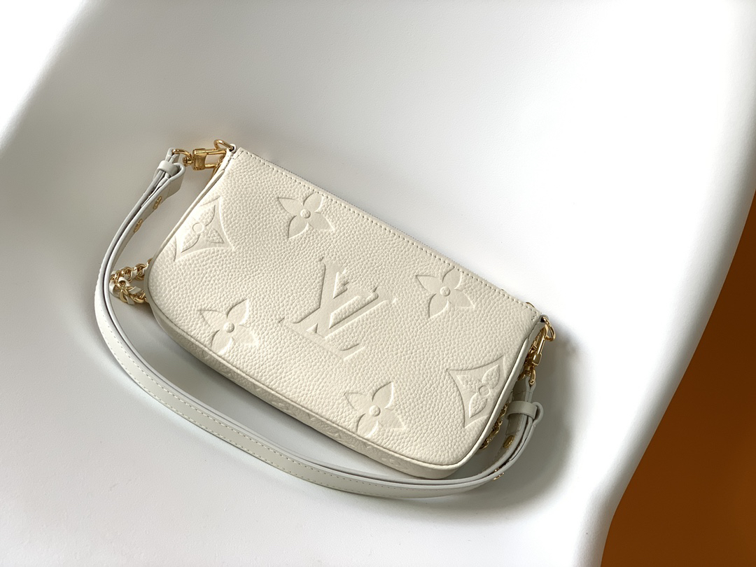 Louis Vuitton Multi Pochette Accessoires Crossbody White Bag
