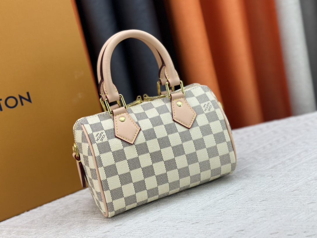 Louis Vuitton Speedy Bandoulière Damier Azur Canvas Women Handbag - Bag