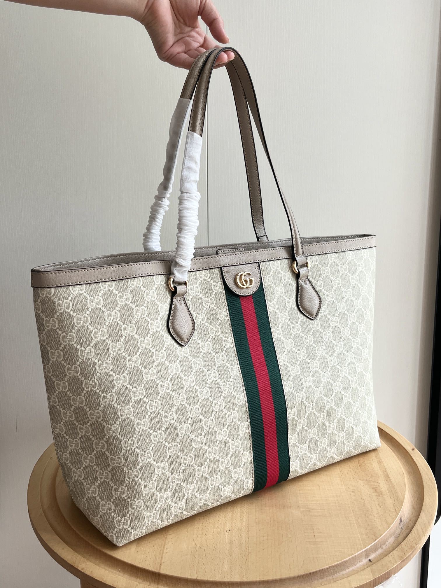 Gucci Ophidia medium tote bag Beige- Bag