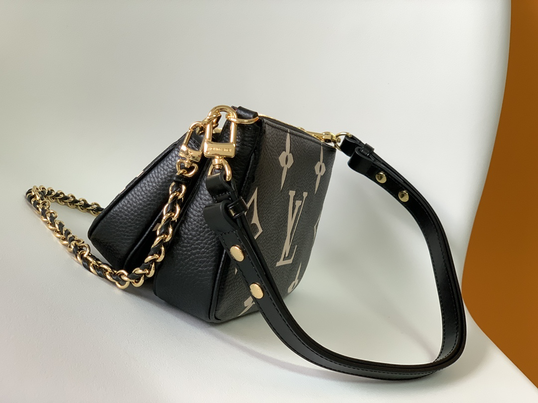 Louis Vuitton Multi Pochette Accessoires Crossbody Black and White Bag