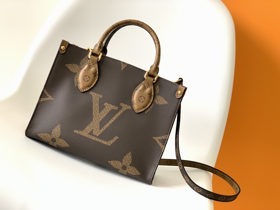 LOUIS VUITTON LV Monogram Canvas Onthego PM Gold Hardware - Bag