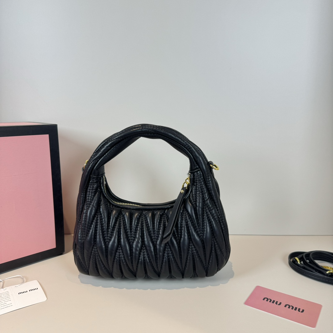 Miu Miu Wander matelassé nappa leather hobo bag handbag - Bag