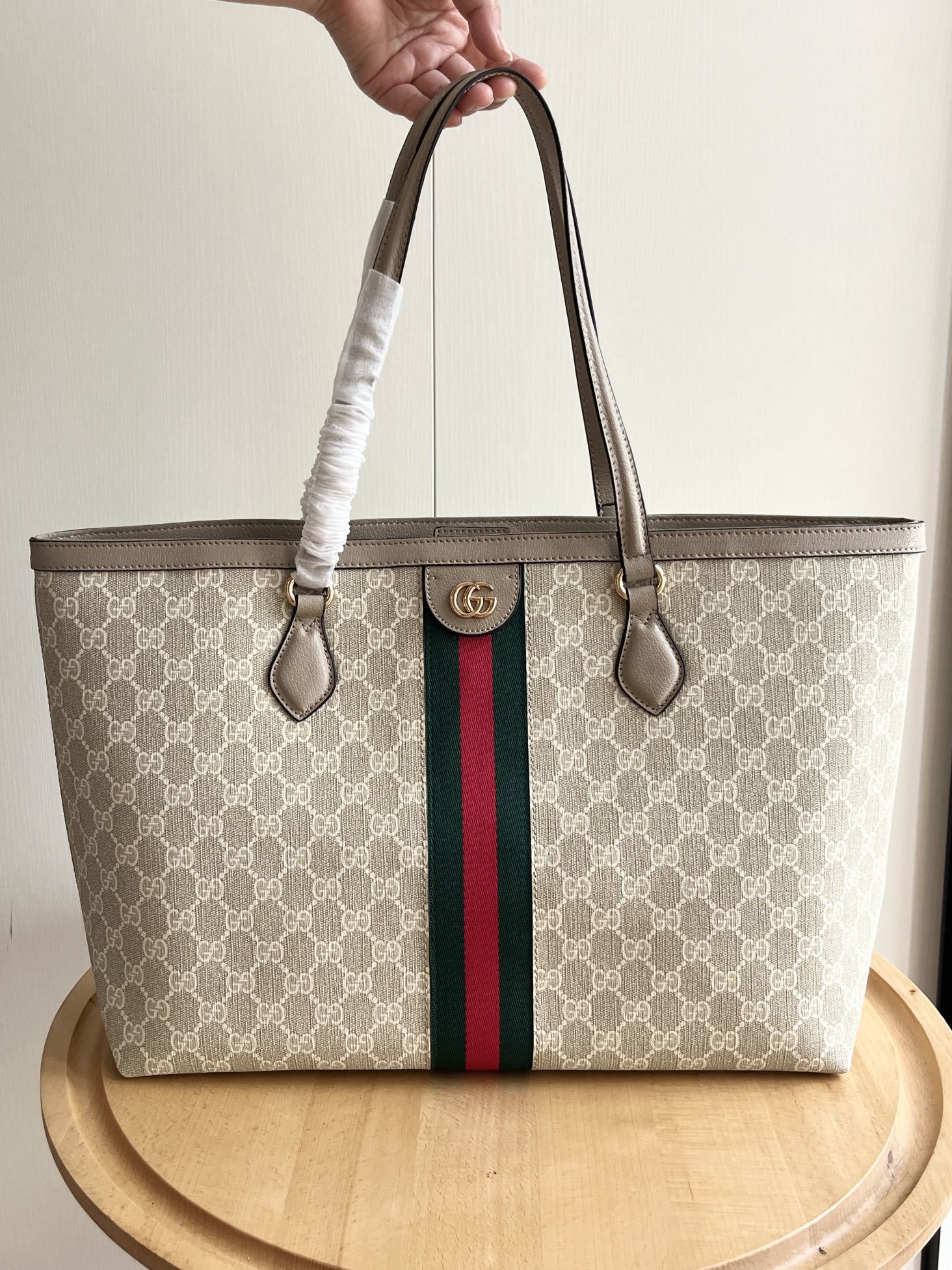Gucci Ophidia medium tote bag Beige- Bag