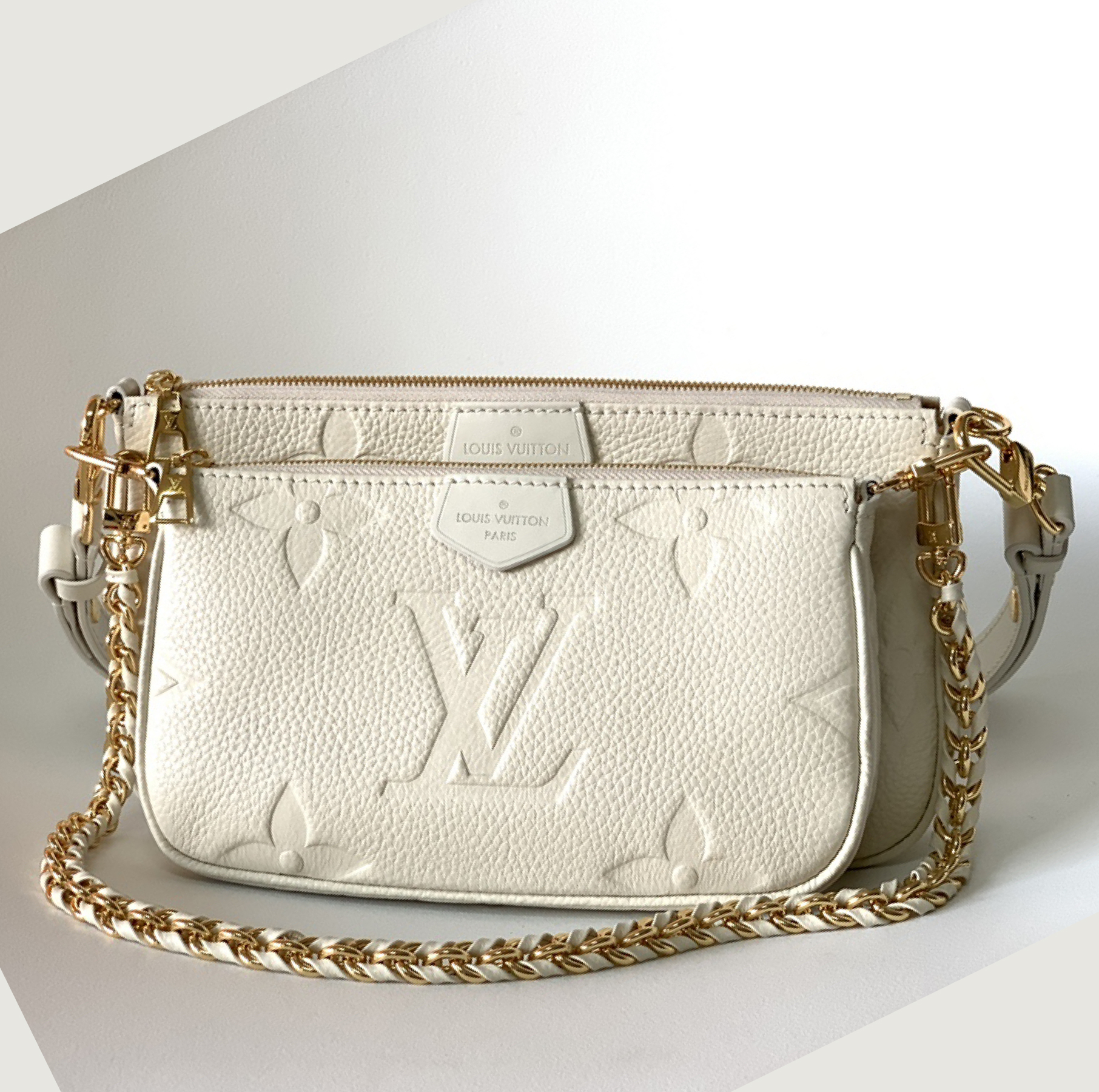 Louis Vuitton Multi Pochette Accessoires Crossbody White Bag